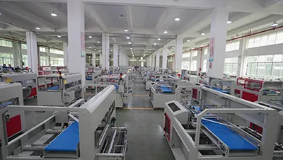 Shrink wrapping machine workshop