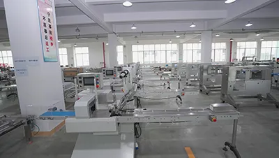 Horizontal pillow-pack machine workshop